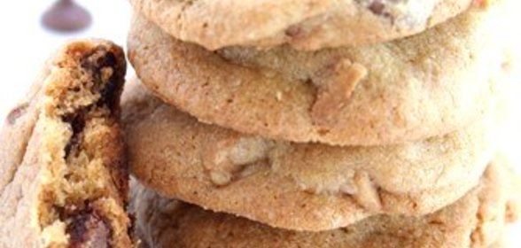 Сливочно-арахисовое печенье с ирисками