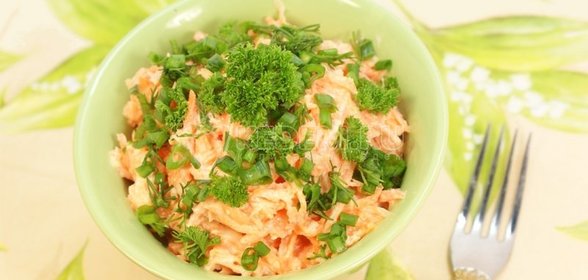 Морковный салат с хреном