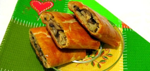 Рулет с шампиньонами
