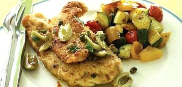 Куриные котлеты с оливковой приправой