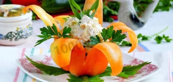 Салат Нежность в цветочной чашечке