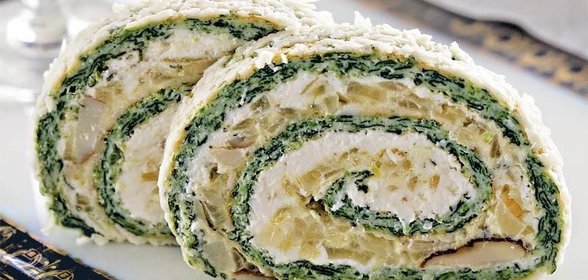 Рулет из шпината