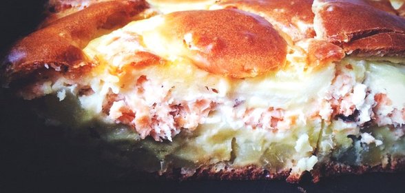 Рыбный пирог с картофелем