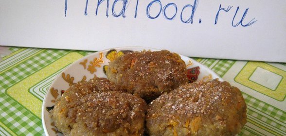 Котлеты из чечевичных хлопьев с морковкой