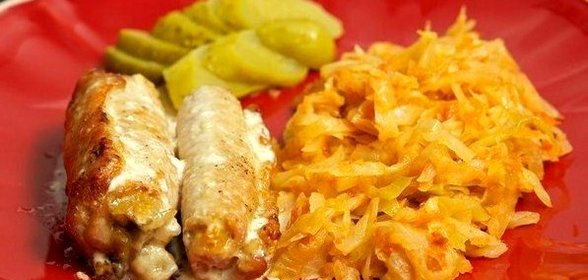 Рулеты из свинины с грибами