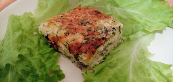 Запеканка с килечкой и укропом по-деревенски