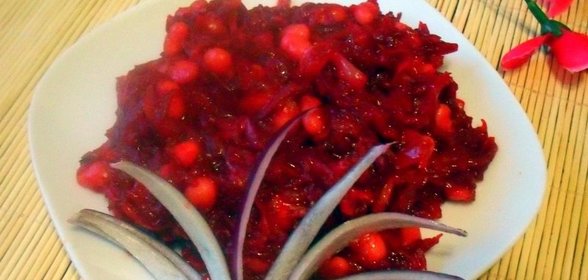 Закуска из свеклы и фасоли