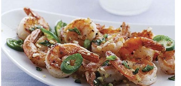 Креветки с перчиком халапеньо