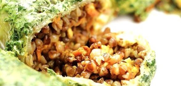 Перец, фаршированный гречкой и сыром