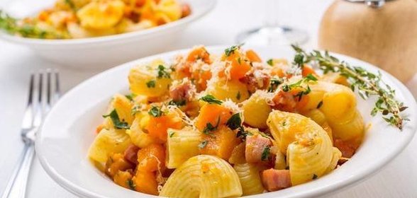 Паста с тыквенным соусом