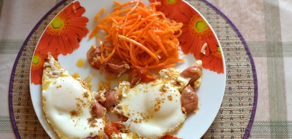 Яичница по–корейски