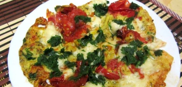 Яичница с моцареллой