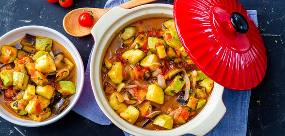 Овощное рагу с баклажанами и кабачками
