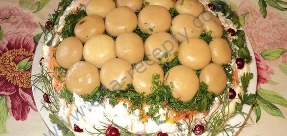 Салат с грибами Лесная поляна