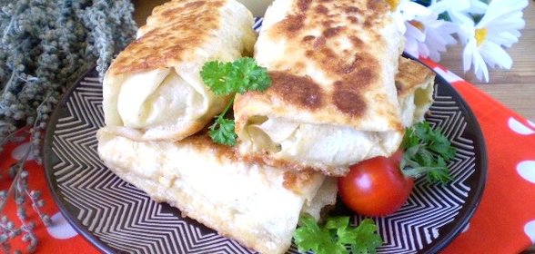 Лаваш с рисом и яйцом