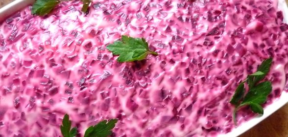 Селедка под шубой со сметаной