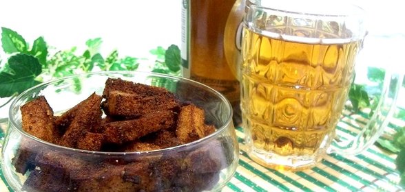 Гренки с чесноком к пиву