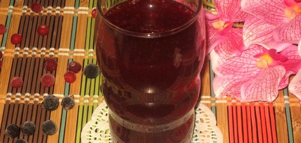 Кисель из черной смородины и клюквы