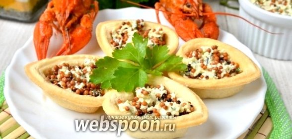 Закуска с икрой рака
