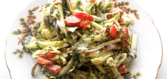 Овощной салат с капустой