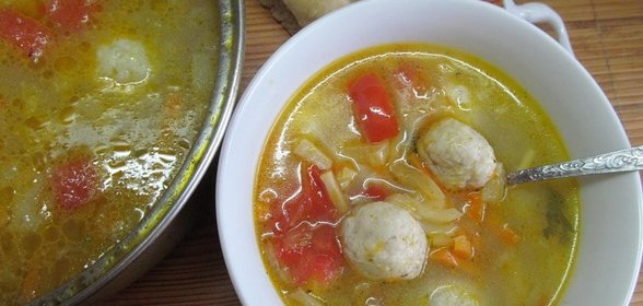 Овощной суп с фрикадельками