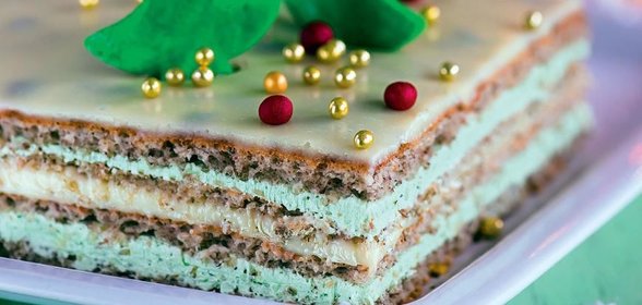 Торт «Опера» с зеленым чаем