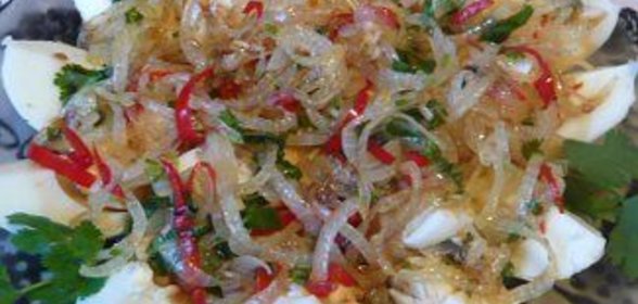 Острый салат из яиц