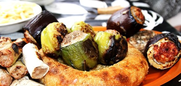 Кебаб из фаршированных овощей