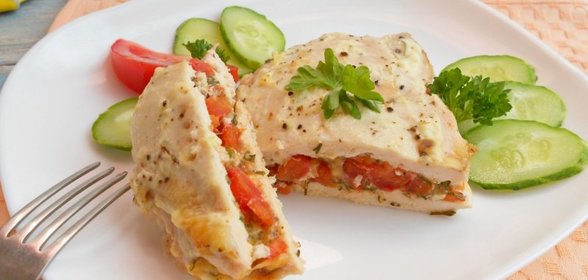 Куриная отбивная фаршированная
