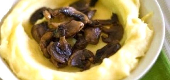 Пюре со сливками и грибами