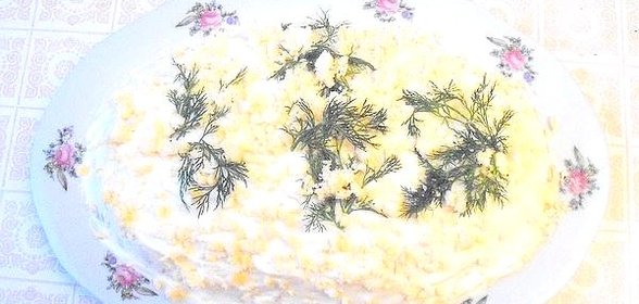 Салат Мимоза с сельдью