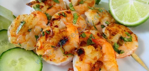 Шашлык из креветок