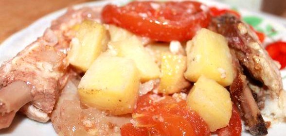 Рагу со свиными ребрами