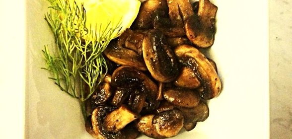 Холодная закуска из грибов с лимонами