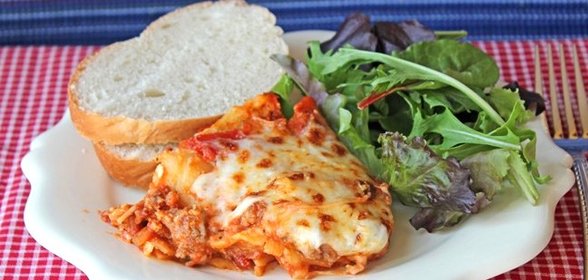 Лазанья с фаршем и творогом