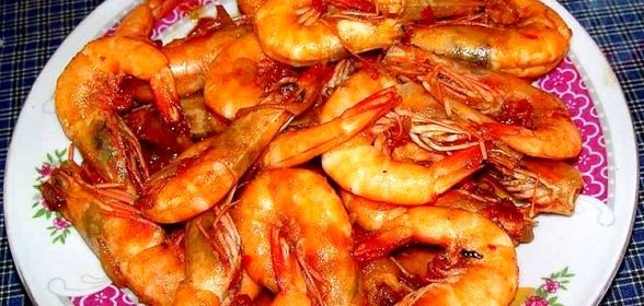 Креветки в воке