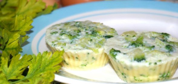 Паровой омлет с брокколи