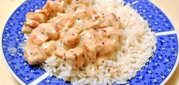 Куриные грудки в сметанно-горчичном соусе