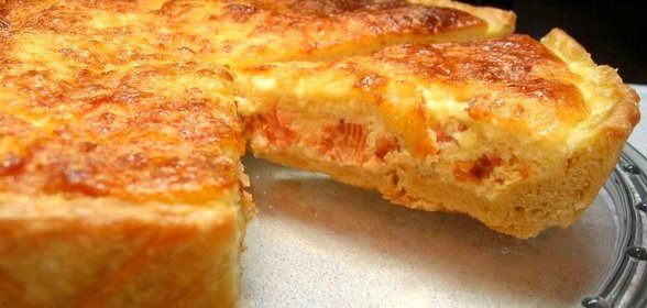 Французский пирог Киш с лососем