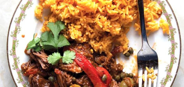 Кубинская тушенная говядина Ропа вьеха (Ropa Vieja)