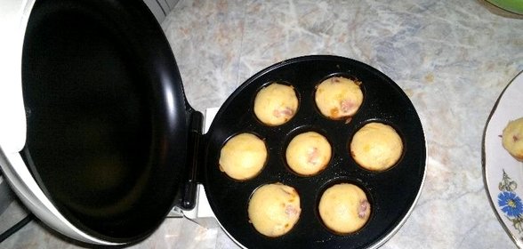 Кексы с ветчиной и сыром в кексопечке