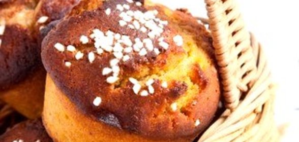 Постные вишневые маффины