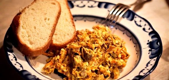 Салат из печени