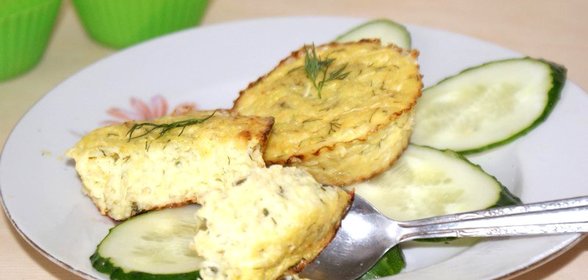 Мини запеканки из кабачков