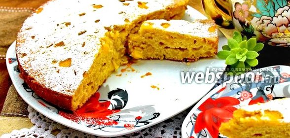 Итальянский пирог с яблоками и персиками