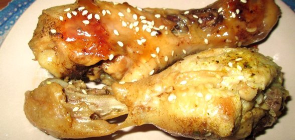 Куриные ножки с кунжутом по-восточному