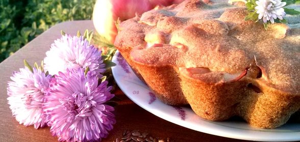 Вегетарианская шарлотка без яиц