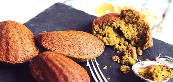 Мадлен с чаем матча