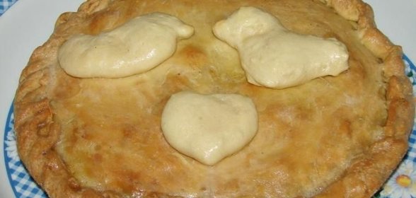 Пирог курник с грибами