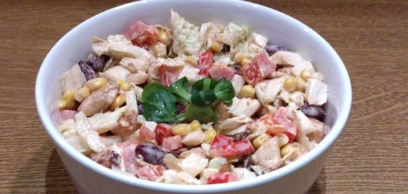 Мясной салат с болгарским перцем